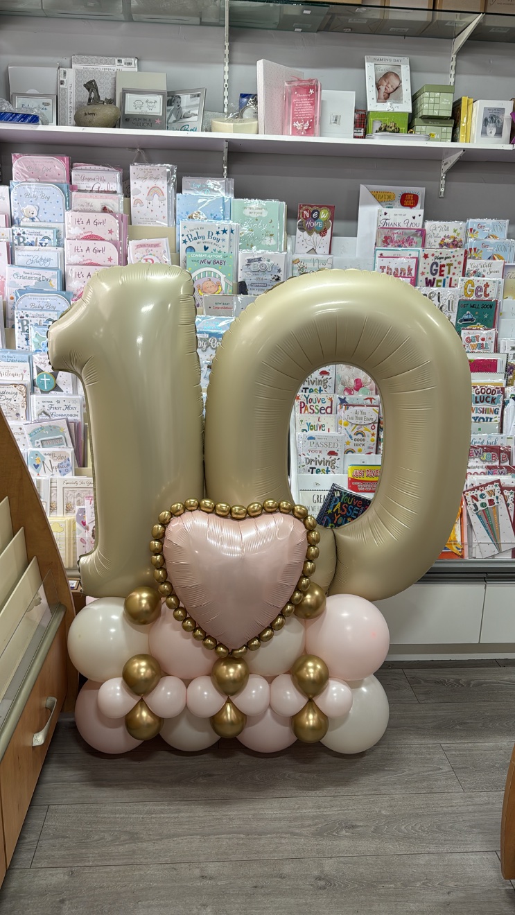 Deluxe double digit with beaded heart — photo 3