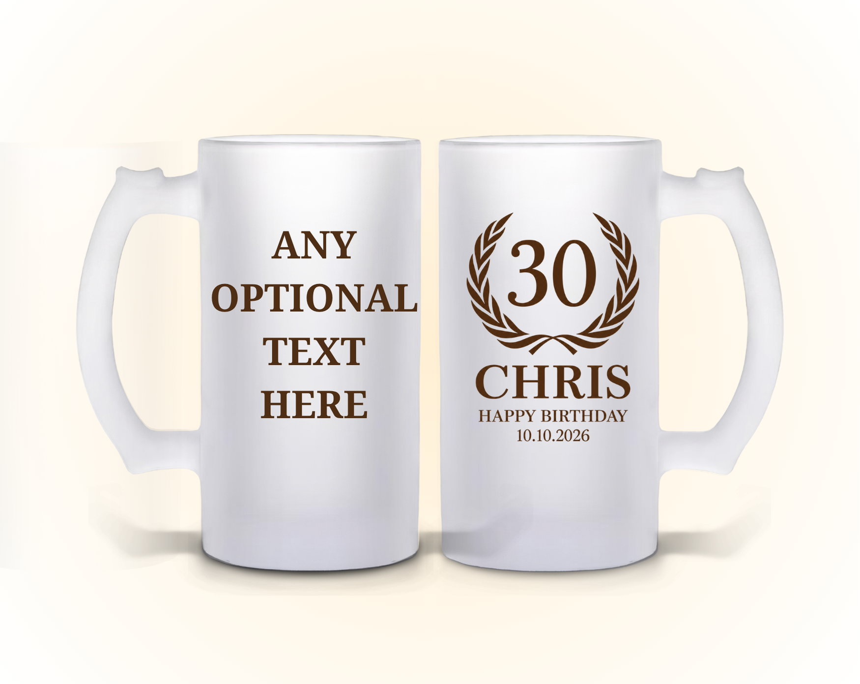 30th Birthday Photo Beer Glass