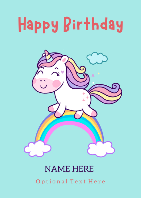 Unicorn Birthday Card