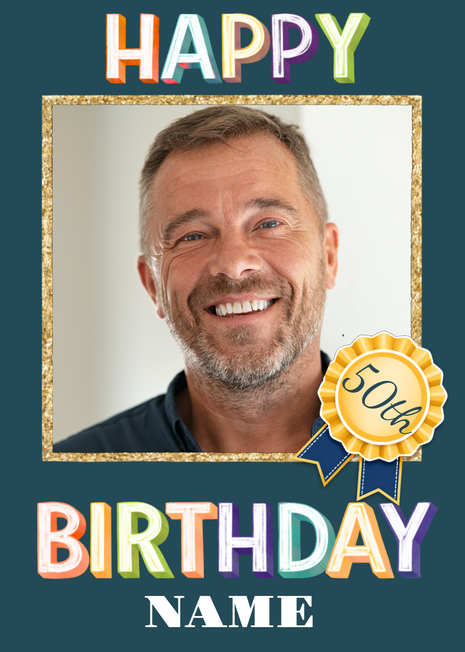 Milestone Birthday Photo Card
