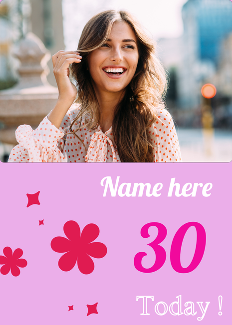 Milestone Birthday Photo Card