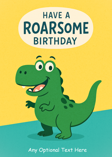 Dinosaur Birthday Card