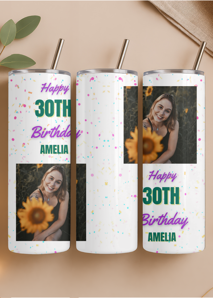 Birthday Photo Tumbler